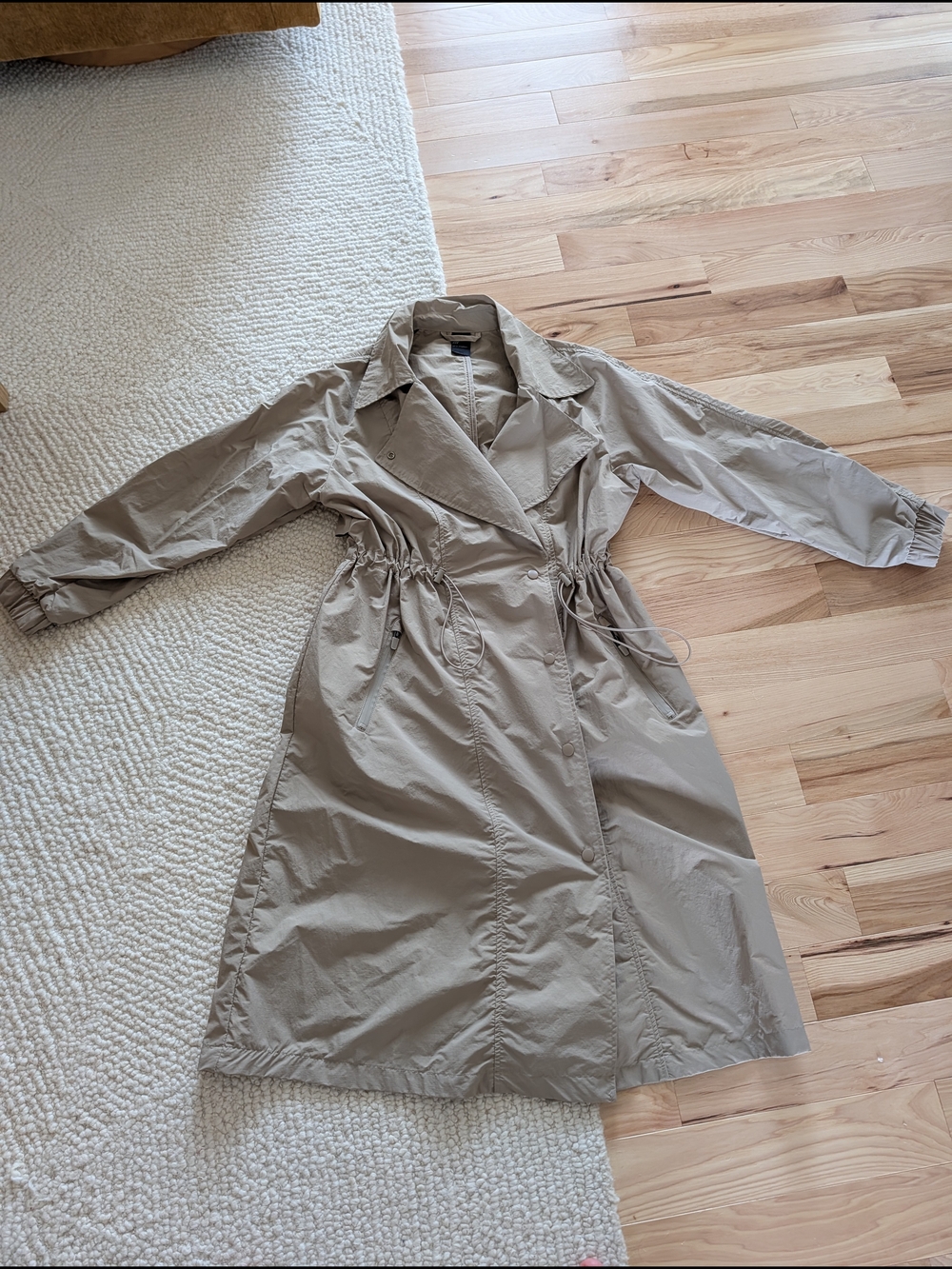 all in motion Light Taupe Trench Coat